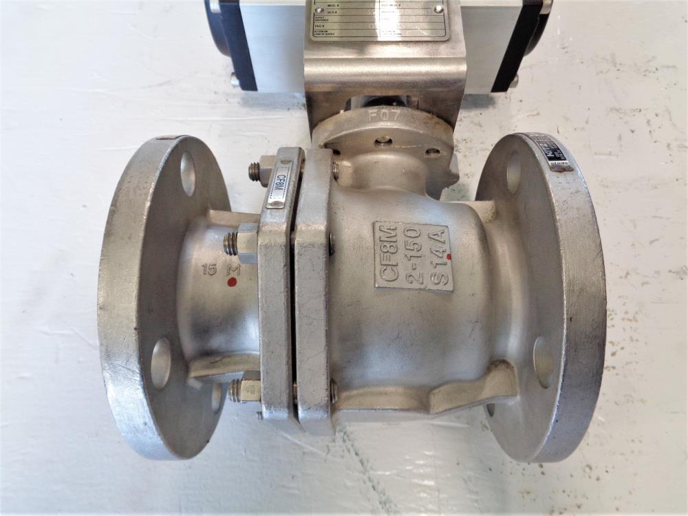 Kitz 2" 150# CF8M 2-Piece Ball Valve, Fig# 150UTDZM-FS with Rotork Actuator